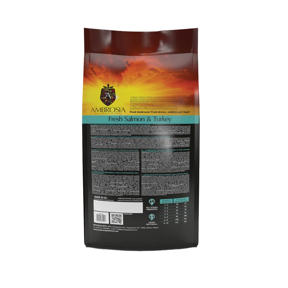 Ambrosia Mini Senior Light Σολομός & Γαλοπούλα Grain Free - Image 3