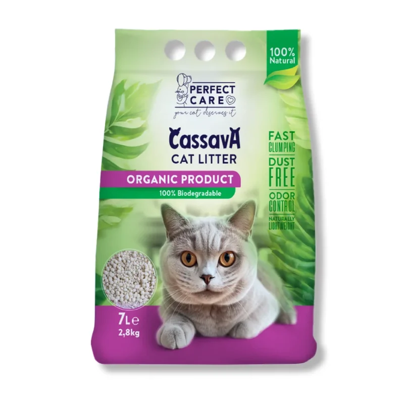 Perfect Care Φυτική Άμμος Γάτας Cassava από Κασσάβα & Καλαμπόκι 7L